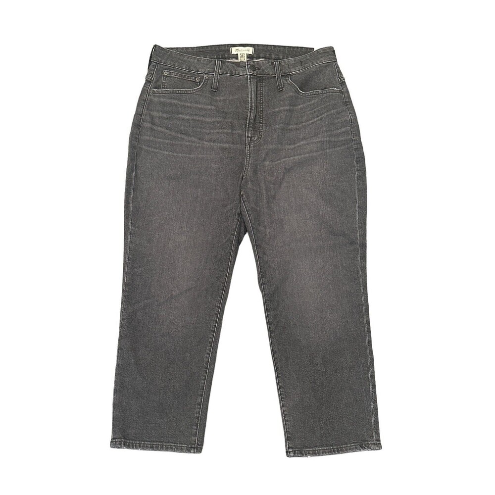 NEW Madewell The Curvy Perfect Vintage Straight Crop Jean Washed Gray 33P NWT